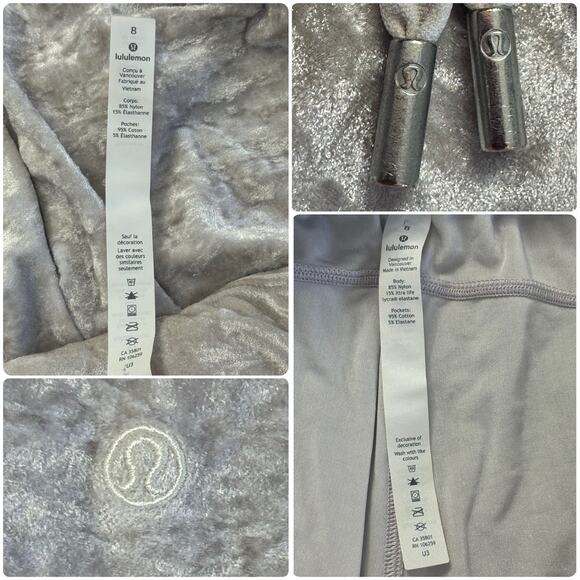 LULULEMON Ready to Crush Lounge Jogger High Rise Pants Chrome Silver Velvet Sz 8 - Picture 9 of 9